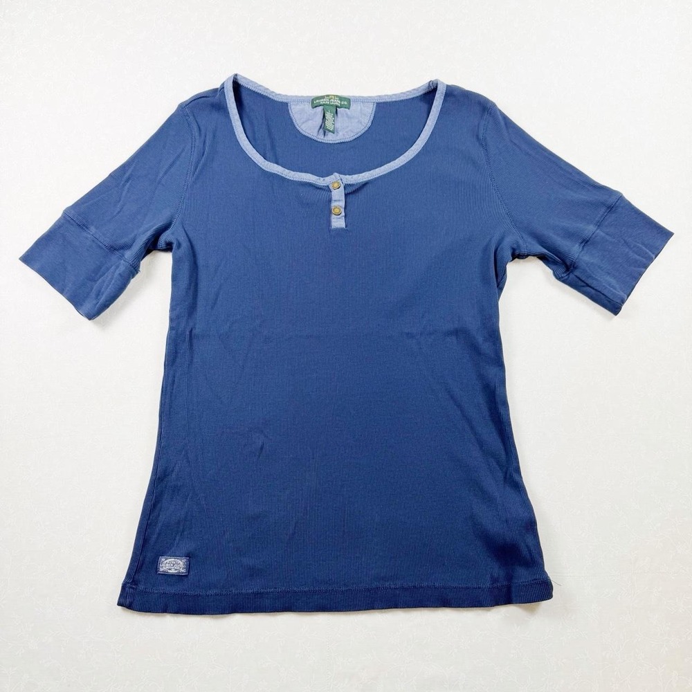Vintage Ralph Lauren Jeans Co. Navy Henley Top — Size Large